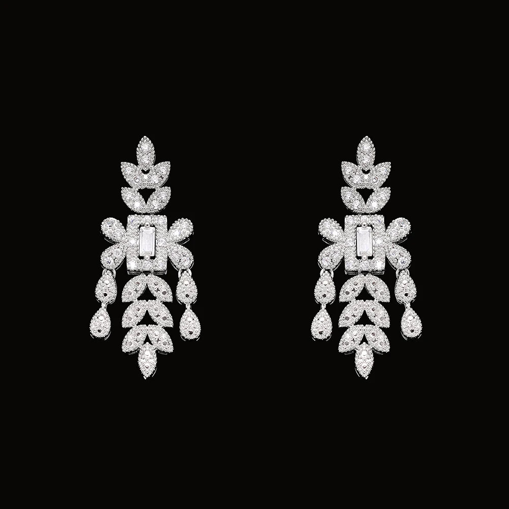 Bridal Zirconia Full Jewelry Set for Ladies Party Luxury Dubai Nigeria CZ Crystal Wedding Necklace Set