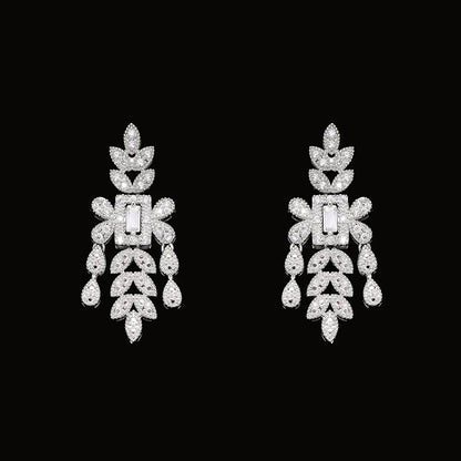 Bridal Zirconia Full Jewelry Set for Ladies Party Luxury Dubai Nigeria CZ Crystal Wedding Necklace Set