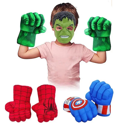 Accessories for Boys Girls Gift Superhero Hands for Kids Superhero Boxing Gloves Smash Fists Soft Plush Toys Cosplay Costumes