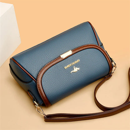 Solid Color High Quality Leather Small Shoulder Bagsfor Women 2024 New Messenger Bags with StrapDesigner Crossbody Bag Sac AMain