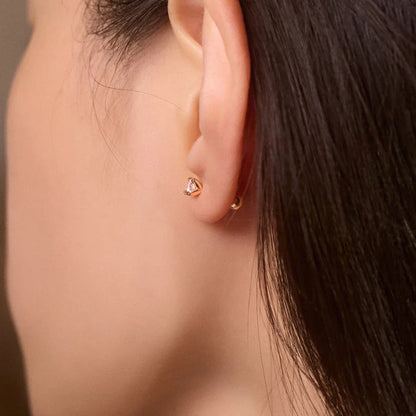4 Prong GRA Certified 0.3-2CT D Color Moissanite Earrings for Women Men 925 Silver Plated 18K Gold Party Ear Studs Gift
