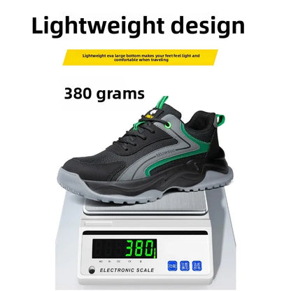 Men's Labor Protection Shoes Anti-Smashing Anti-Piercing Lightweight Breathable Wear-Resistant Safe Work Shoes