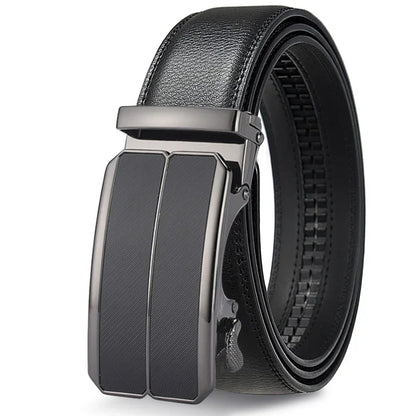 Men's Automatic Belt Adjustable Ratchet Belt for Men Brown/Black High-Quality Genuine Leather Belt Business Casual Belt for Men