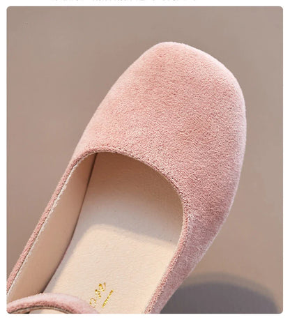 Little Girls Leather Shoes High Heel Baby Girls Party Shoes Bowknot Kid High Heel Shoes for 2023 Spring Princess Pink Shoes PU