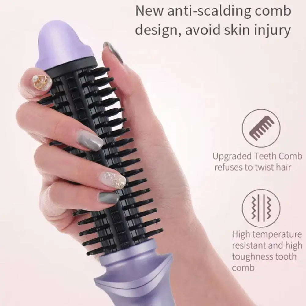 Auto Rotating Curling Iron Wand - 2-in-1 Hair Curler & Straightener, Adjustable Temperature, Travel Friendly