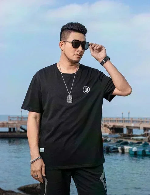 Oversized Men's Short Sleeve T Shirt Anime Printed 2025 Summer Casual Cotton Streetwear Trendy Graphic Tee Tops
