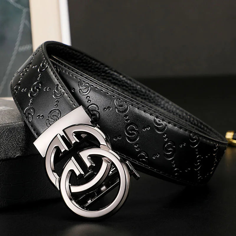 2025 New business Male Famous Style Metal Automatic Buckle Luxury Brand Women Belt Genuine Leather Belts for Men Strap jeans
