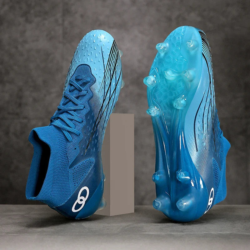 New Men Soccer Shoes Long Spikes Ultralight Football Boots Breathable Sneakers Indoor Match Cleats Training Drop Shipping