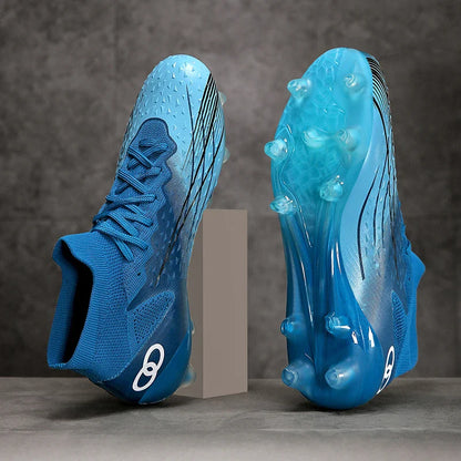 New Men Soccer Shoes Long Spikes Ultralight Football Boots Breathable Sneakers Indoor Match Cleats Training Drop Shipping