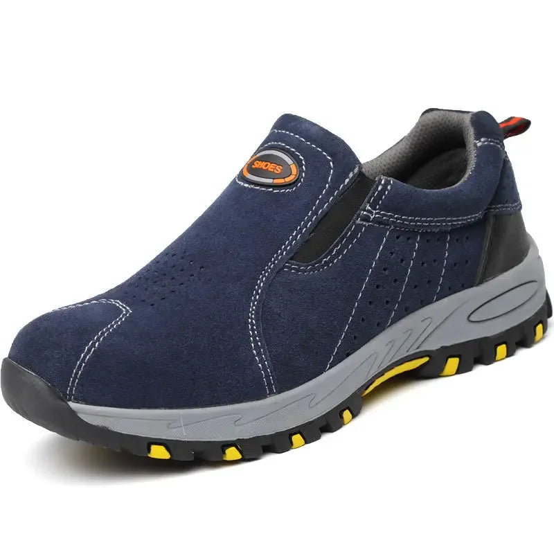 Labour Protection Safety  Work Boots Anti-Smashing Anti-Puncture Welding Welder Industrial Steel Toe  Men Slip on  Sneakers
