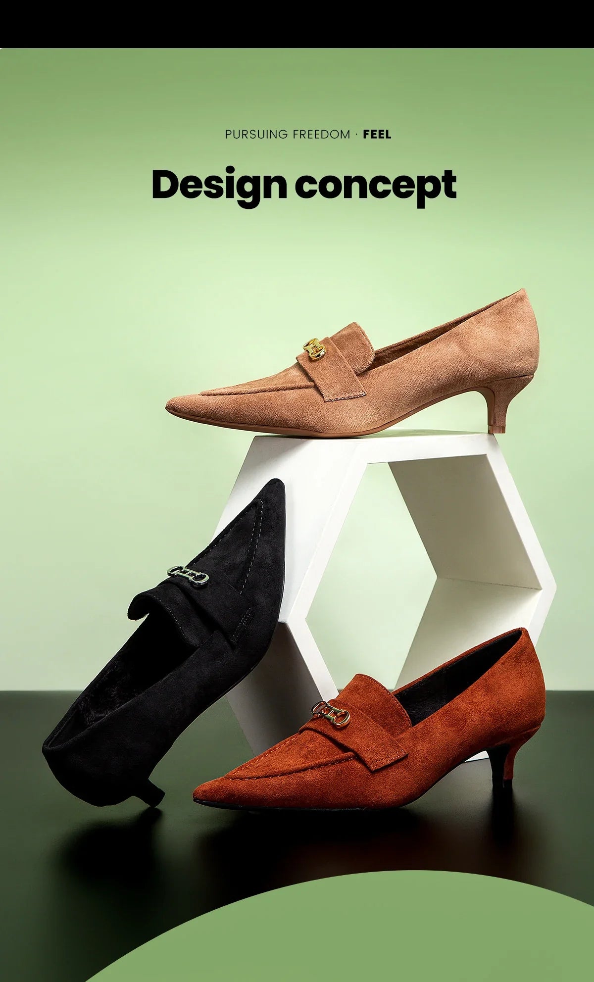 Woman's Heel Shoes New Retro Suede Women's Shallow Mouth Pointed Shoes Girls Business Low Heel Le Fu Shoes