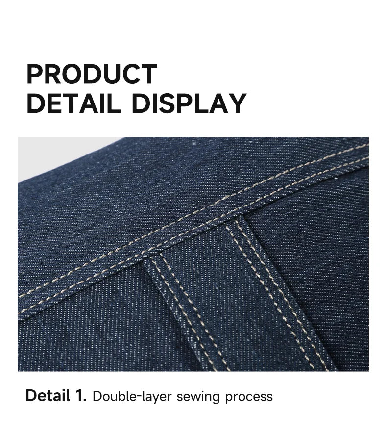 Unisex Utility Canvas Leather Zipper Tote Bag Casual Denim Daily Shopping Handbag Women Man Durable Student School Book Bag