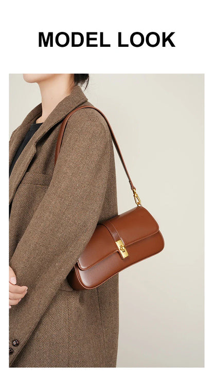 Women Genuine Leather Shoulder Bag Female Fashion Handbag Totes Small Underarm Bag Casual Daybag Mini Purse -KG1313