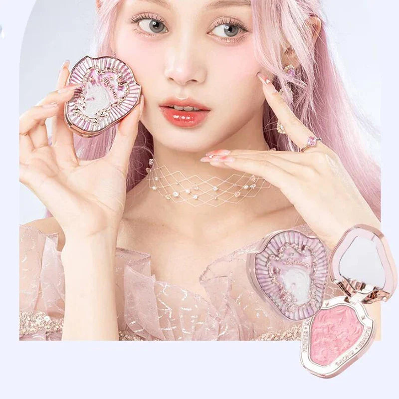 Makeup Set All In Flower Knows Little Angel Highlighter Powder Blush Strawberry Rococo Lip Gloss Perfume Kit