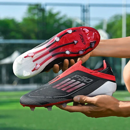 New Men Football Boots Outdoor Sport Training Soccer Shoes Match Boys Adult Cleats Breathable Non Slip Long Spikes Comfortable