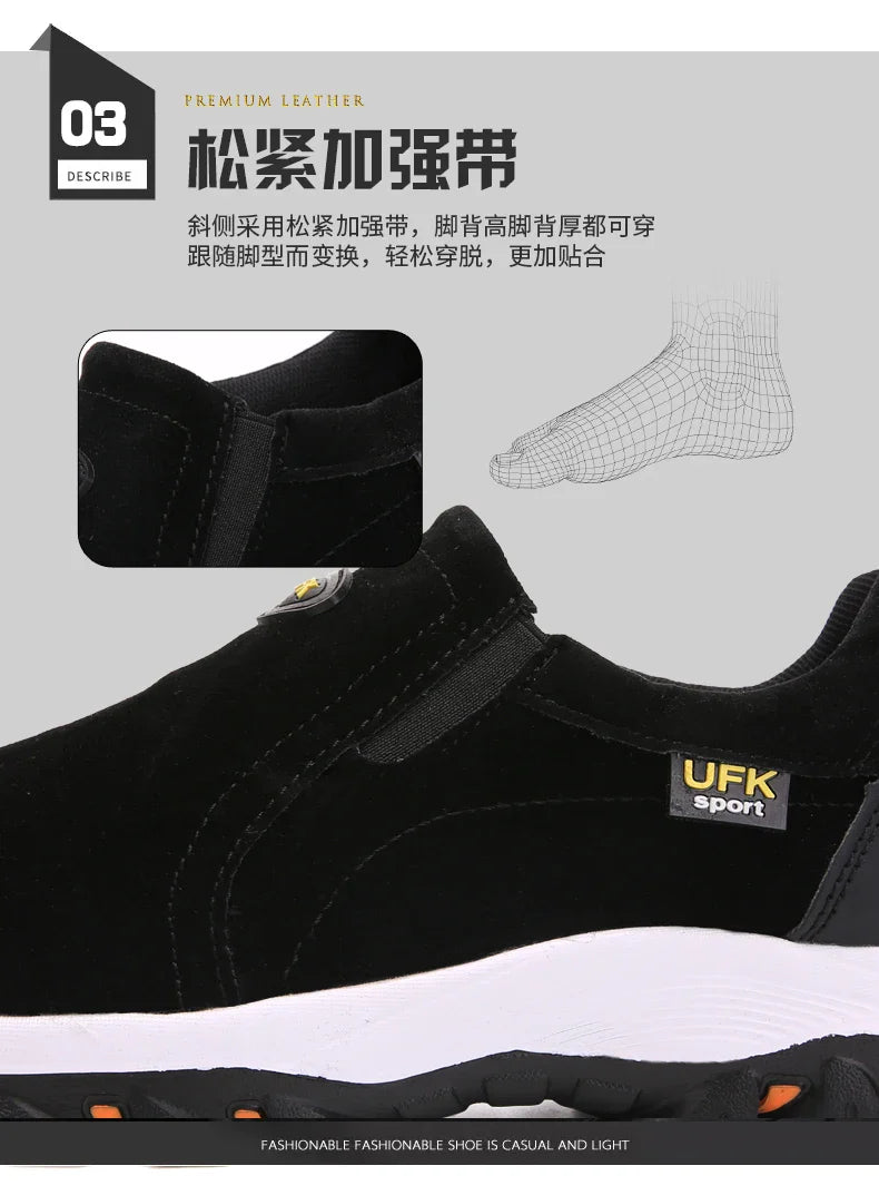 Casual Men's Sports Shoes Outdoor Walking Loafers Comfortable Shoes Fashionable and Lightweight Plus Size 38-50