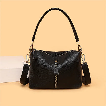 High Quality Genuine Leather Women Tote Bag Luxury Soft Cowhide Ladies Shoulder Crossbody Bags 2024 Fashion Female Messenger Sac