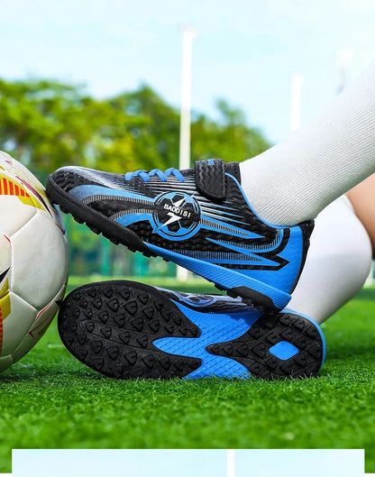 Kids Soccer Cleats Football Shoes AG/TF Studs Non Slip Wear Resistant Breathable Training Sneakers Children Boy Girl Match Boots