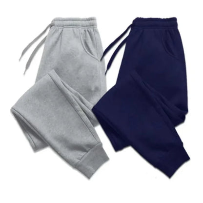 New Plus Size Men's Sweatpants 2XL 3XL Sportswear Elastic Waist Casual Baggy Pants Black Grey Cotton Joggers Male Loose Trousers