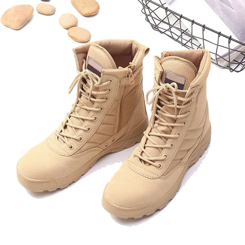 Men's Boots 2026 New Tactical Boots Special Force Desert Combat Boots Men Work Shoes Outdoor Hiking Ankle Boots