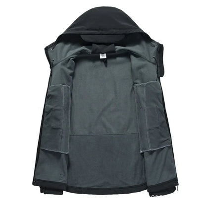 Winter Fleece Jackets Thermal Softshell Outdoor Fishing Hiking Hunting Camping Cargo Coats Waterproof Windproof Men Tops Durable