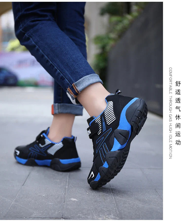 Four Seasons Leather Kids Shoes Non Slip Outdoor Children Walking Sneakers Casual Boys Sport Tennis Size 28-39