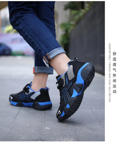 Four Seasons Leather Kids Shoes Non Slip Outdoor Children Walking Sneakers Casual Boys Sport Tennis Size 28-39