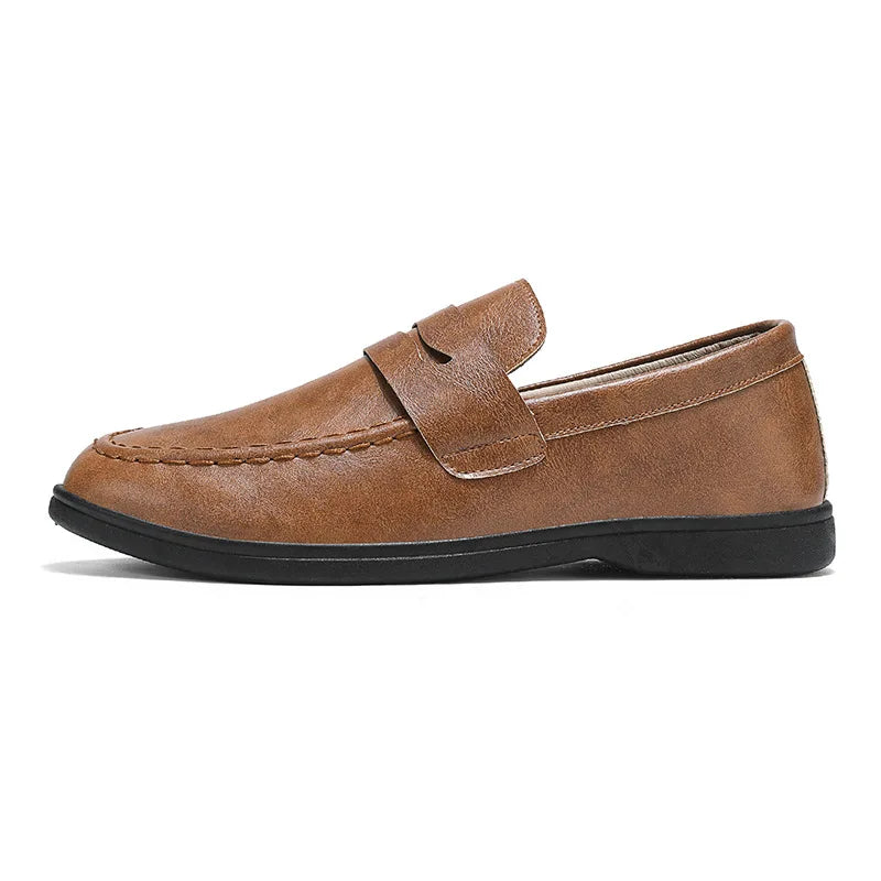 New fashionable and breathable men's loafers versatile and low top casual single shoes