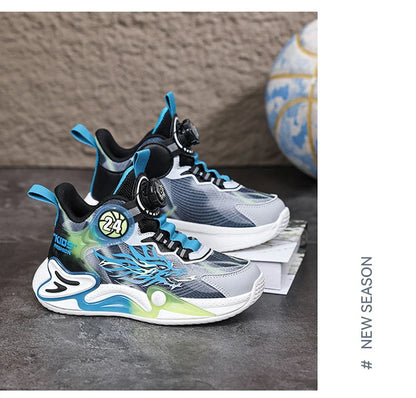 Luxury Boy Sneaker 2025 New Fashion Outdoor Kids Basketball Shoes Soft Sole School Children Sports Shoes for Boy 4 To 12 Years