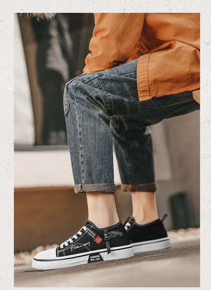 Men's plus size casual Canvas shoes summer soft-sole non-slip outdoor walking shoes fashion youth sports board shoes flat shoes