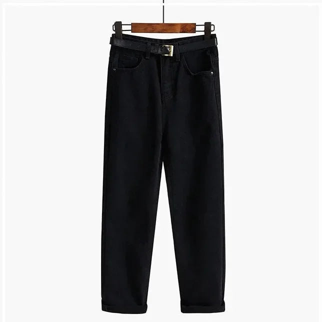 High-Waisted Slimming Harem Jeans Trendy Fashion Denim Pants