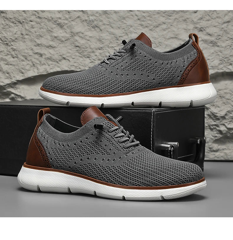 Large Size Comfortable Men's Shoes Light Fashion Casual Sports Shoes Breathable Flying Mesh Top Loafers