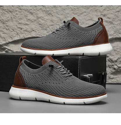 Large Size Comfortable Men's Shoes Light Fashion Casual Sports Shoes Breathable Flying Mesh Top Loafers