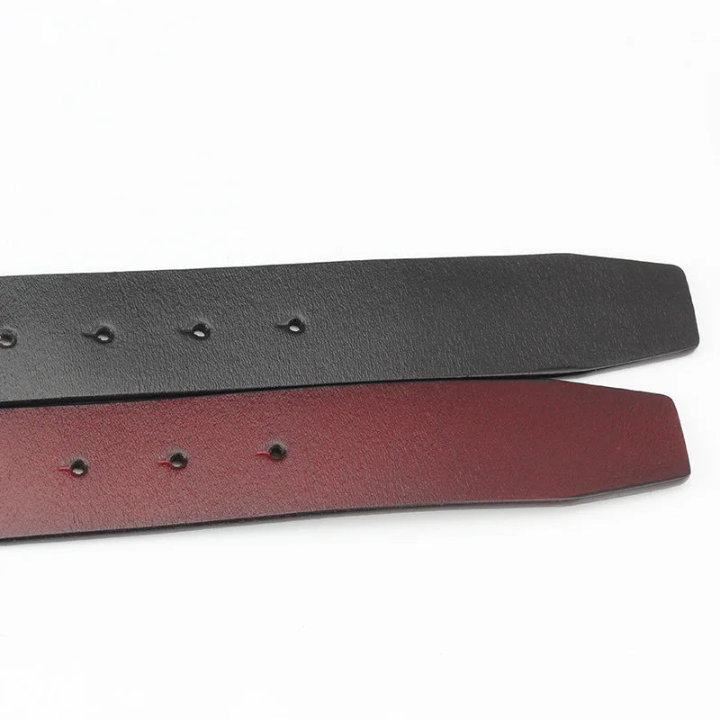 Original Genuine Leather Belt No Buckle for Smooth Buckle Cowboy Black Brown Belt Body Straps Without Buckle for Men Accessories