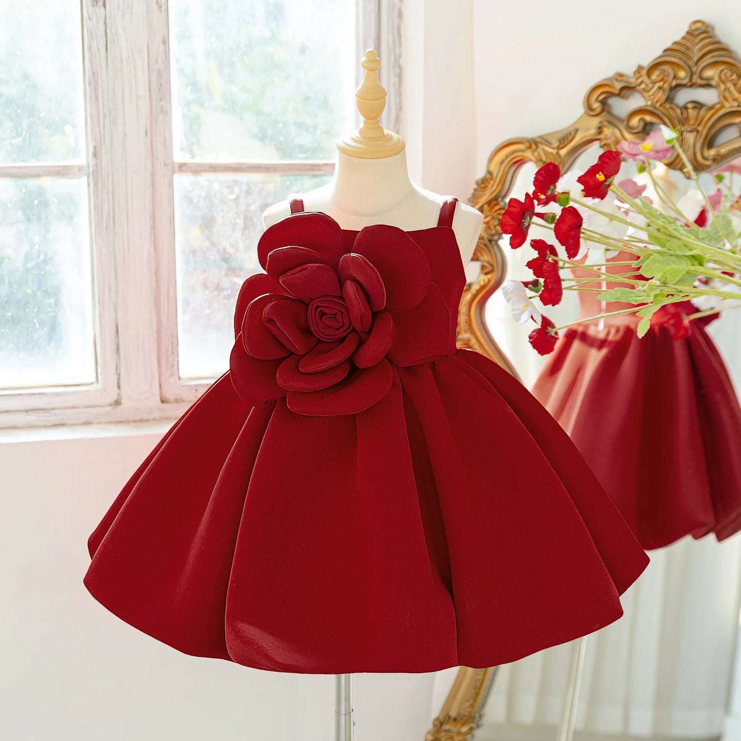 Vestido de verão com flores para festa de casamento para meninas, elegante, para damas de honra, aniversário, princesa, baile de formatura, fantasias de Natal para meninas