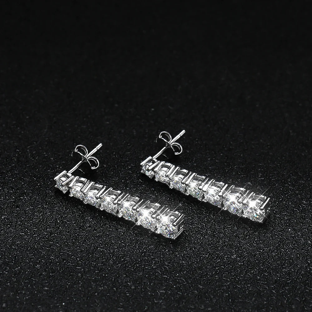 D VVS1 Moissanite Pandent Earrings for Woman Wedding Jewely with GRA s925 Sterling Sliver Plated 18k White Gold Earring