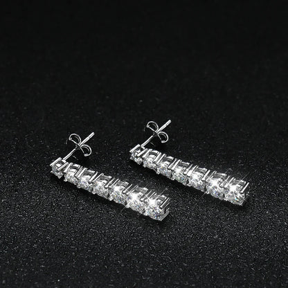 D VVS1 Moissanite Pandent Earrings for Woman Wedding Jewely with GRA s925 Sterling Sliver Plated 18k White Gold Earring