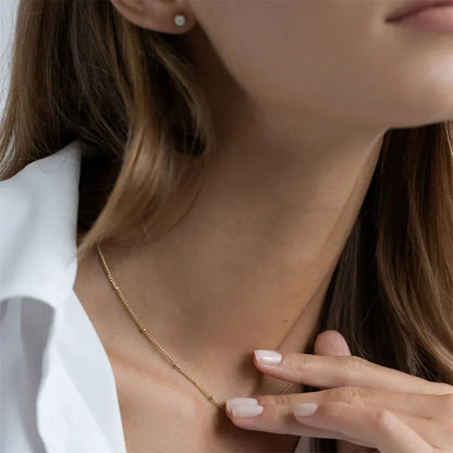 Gold Color Stainless Steel  Chain Choker Necklace Women Chain Necklace Sets for Women gift