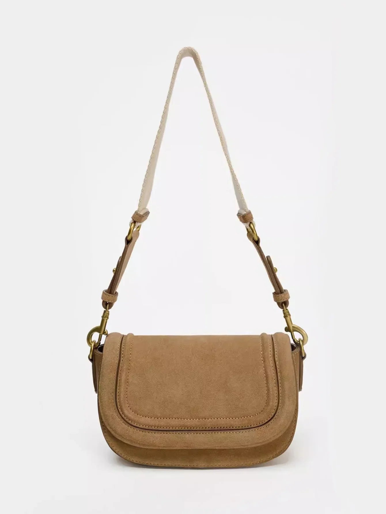 Saddle bag, shoulder bag, popular foreign trade bag, 2024 new wide shoulder strap, diagonal cross armpit, cross-border wholesale
