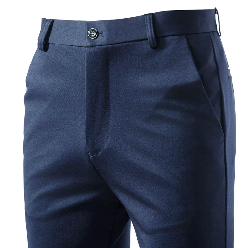 Male Smart Casual Pants Stretchy Men's Lightweight Quick Dry Breathable Slacks Casual Work Dress Pants for Men