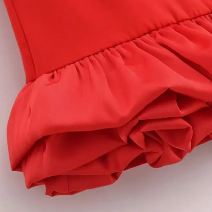White Short Dress Women's Ruffle Backless Party Dresses Black Red Sleeveless Bodycon Mini Dress Woman Summer Sexy Vestidos