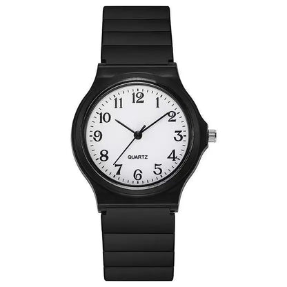 Exam Watch Silicone Strap Simple Women Watch Student Ladies Quartz Wristwatch Waterproof Round Small Dial for Women