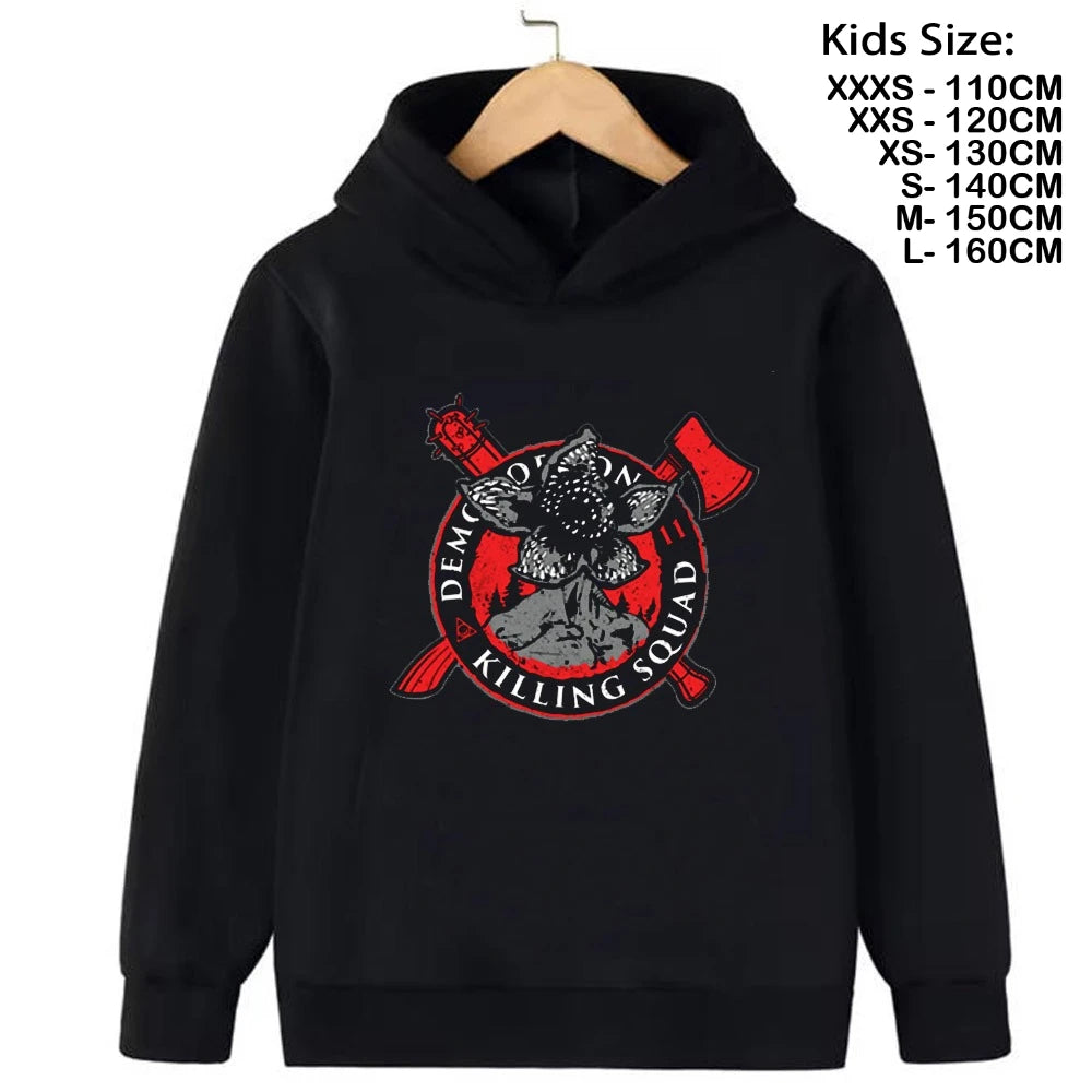 Hoodies Kids Cartoon Anime Print Clothes Streetwear Basic Boys Tops Children Sweatshirts