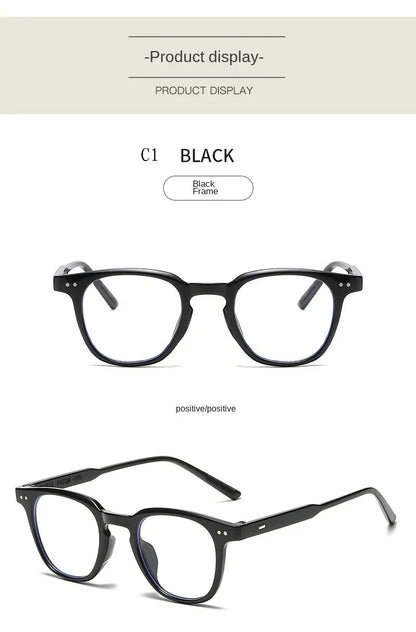 2024 New Fashion Y2K Style Glasses Frame Retro Square Glasses for Women Lady Decorative Eyeglasses Korean Powder Blusher Eyewear