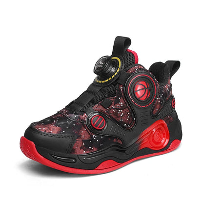 Children's Basketball Shoes Outdoor Anti-slip Cushioned Sneakers Boys Girls Ankle Support Basketball Combat Boots Athletic Shoes