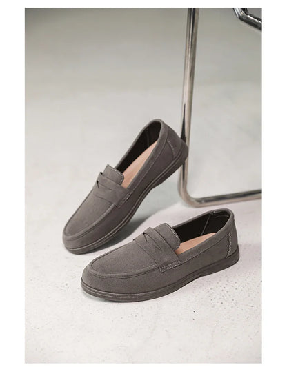 Genuine Leather Men Casual Shoes Luxury Brand Breathable Slip on Black Driving Shoes Moccasins Plus Size 39-45 Soft Men Loafers