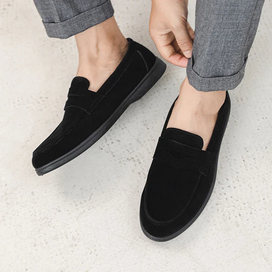 Genuine Leather Men Casual Shoes Luxury Brand Breathable Slip on Black Driving Shoes Moccasins Plus Size 39-45 Soft Men Loafers