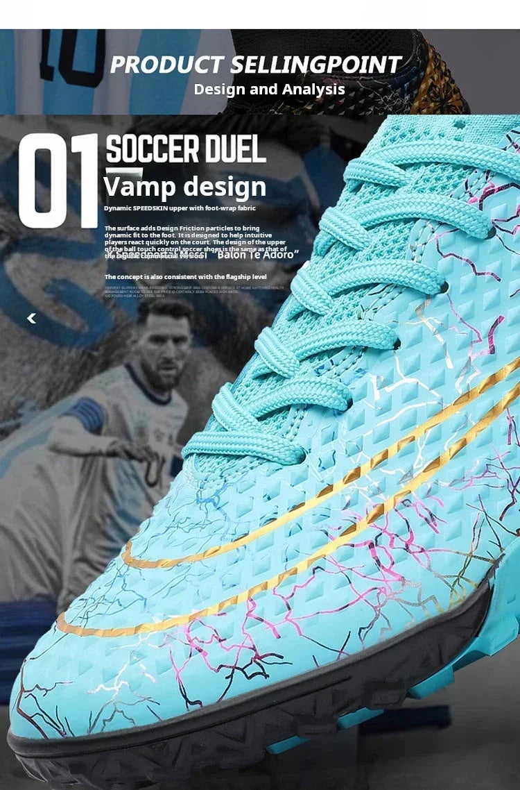 Refreshing Breathable Feet Children's Non-slip Fashion Casual Sports Shoe Youth Soccer Shoes Indoor Outdoor Grass Training Shoes