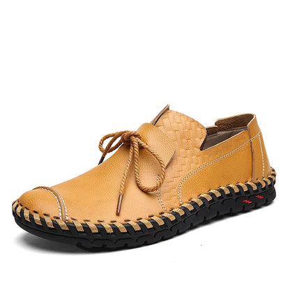 Spring Handmade Leather Men Shoes Casual Sneakers Slip On Loafers Men Driving Soft Leather Shoes Men Hot Sale Zapatillas Hombre