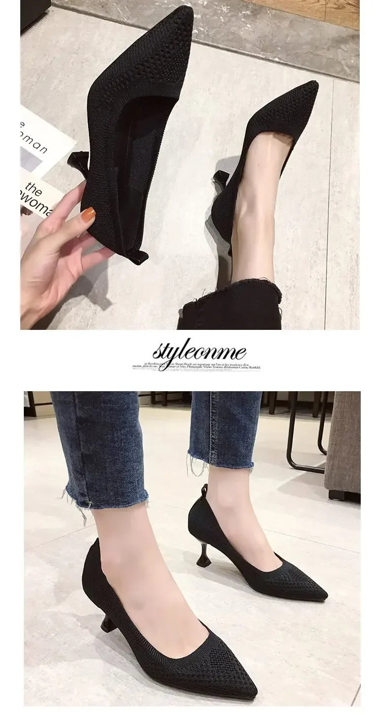 Women Pumps Summer Shoes Thin High Heels Sexy Pointed Toe Slip-on Wedding Party Brand Fashion Shoes For Lady Female Mujer